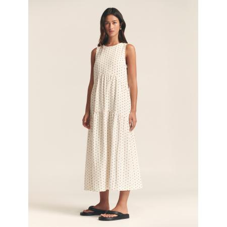 St MRLO Jurk REMI TIERED DRESS crème / zwart