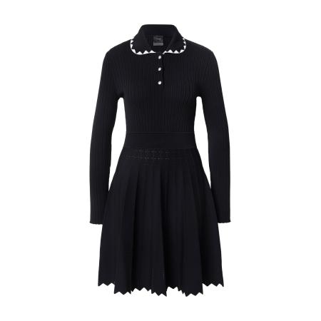 Pinko PINKO Gebreide jurk NISIDA zwart / wit