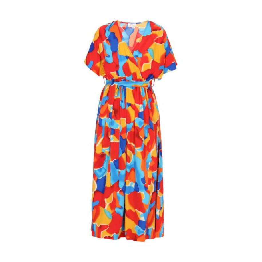 ebeeza ebeeza Jurk navy / lichtblauw / cranberry -