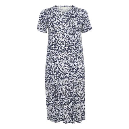 KAFFE CURVE Jurk Charlotta marine / wit