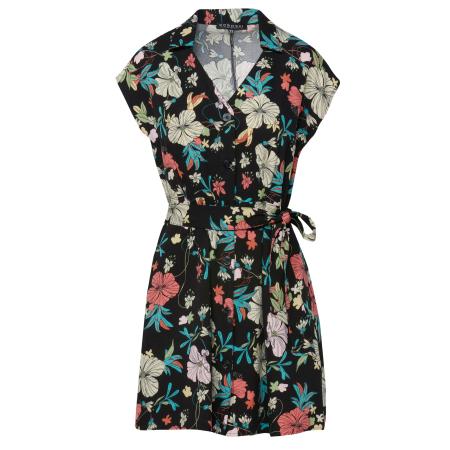 KOROSHI Blousejurk beige / aqua / groen / zwart