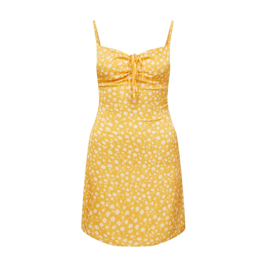 A LOT LESS A LOT LESS Jurk Alena lichtoranje / wit -