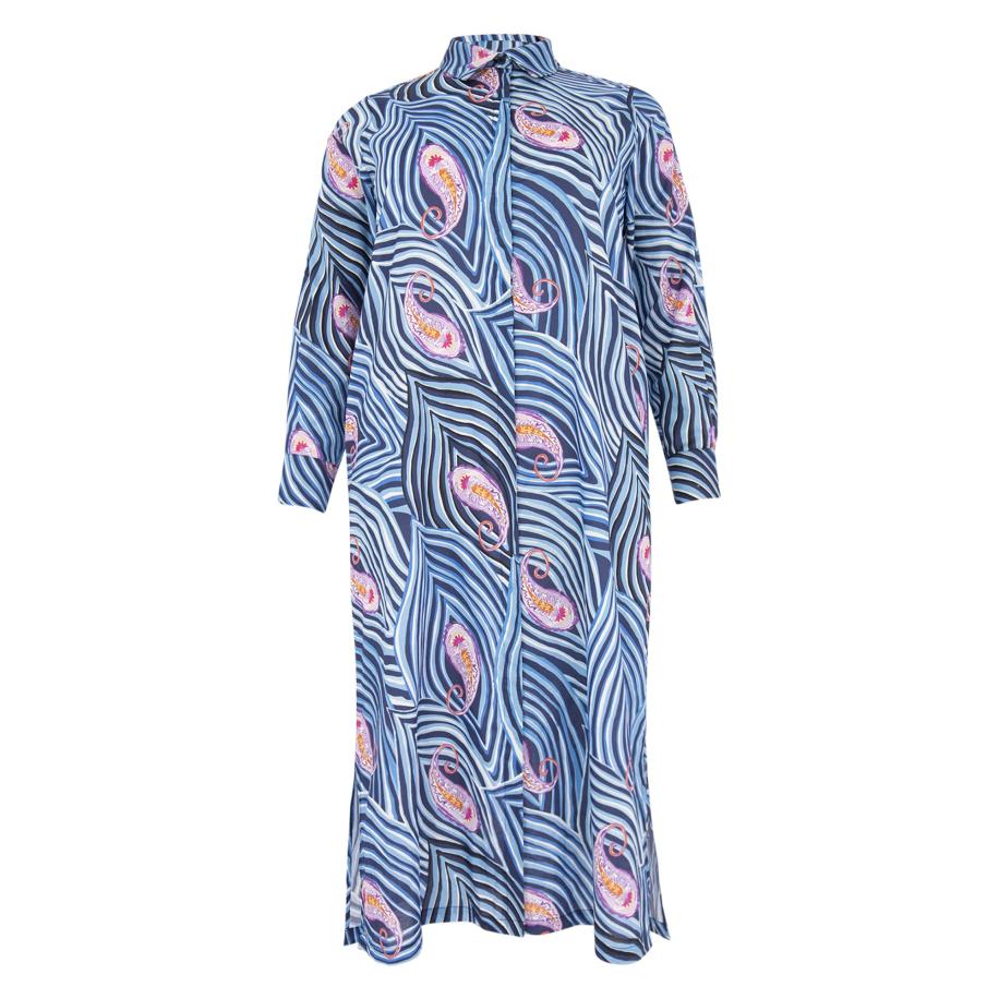 Yoek YOEK Blousejurk blauw / gemengde kleuren -