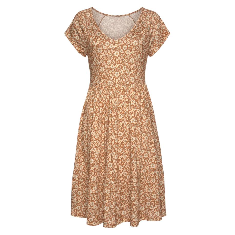 Buffalo BUFFALO Jurk crème / karamel / geel -