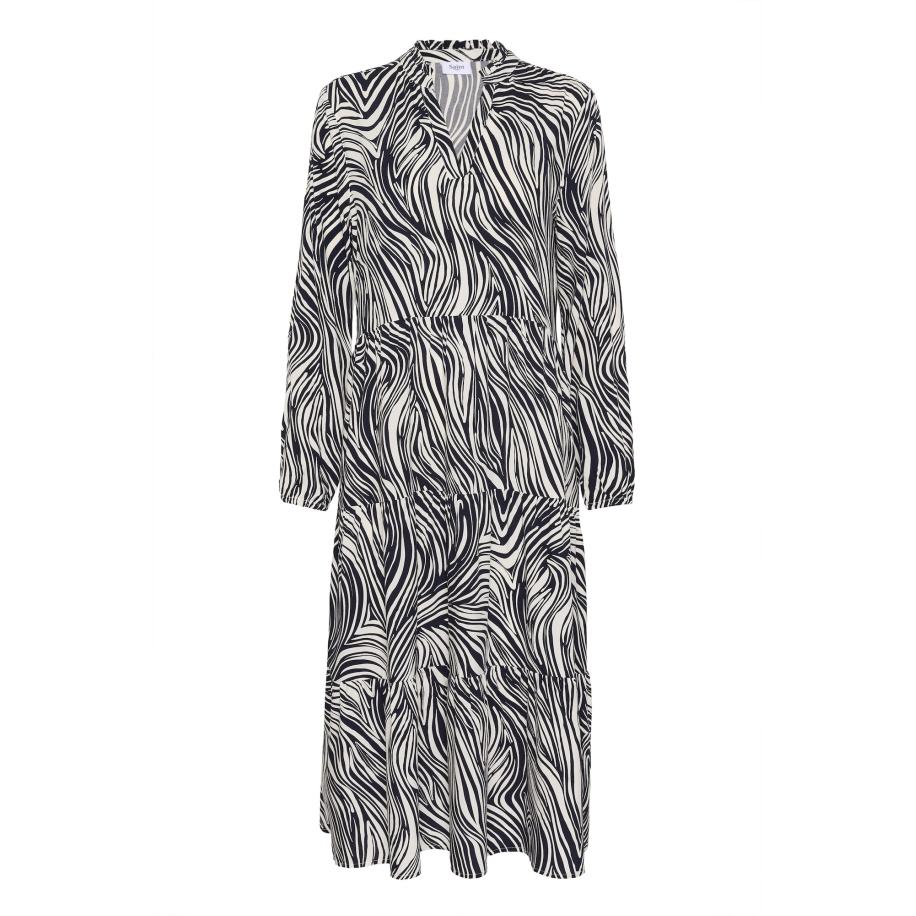 Saint Tropez SAINT TROPEZ Blousejurk Eda nachtblauw / wit -