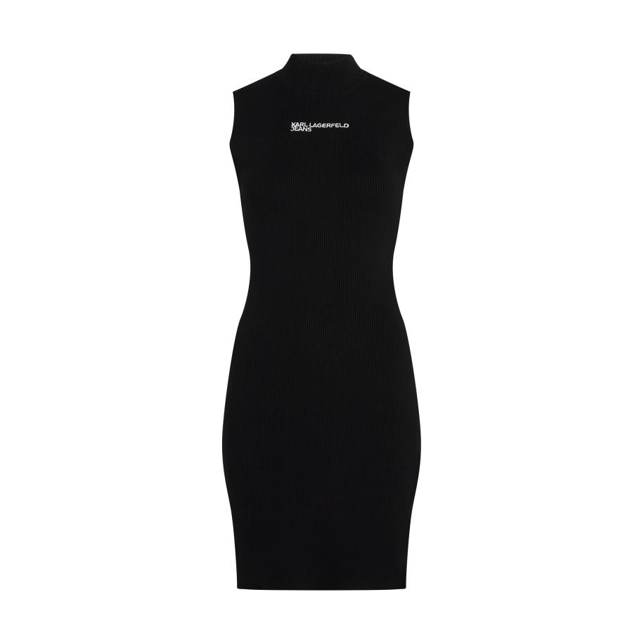 Karl Lagerfeld KARL LAGERFELD JEANS Gebreide jurk zwart / wit -