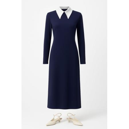 Touche Prive Touche Prive Jurk marine / wit