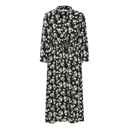 Kaffe Jurk Amber zwart / natuurwit