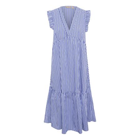 Culture CULTURE Jurk Bjørg blauw / wit