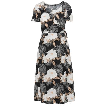 KOROSHI Jurk beige / zwart / wit