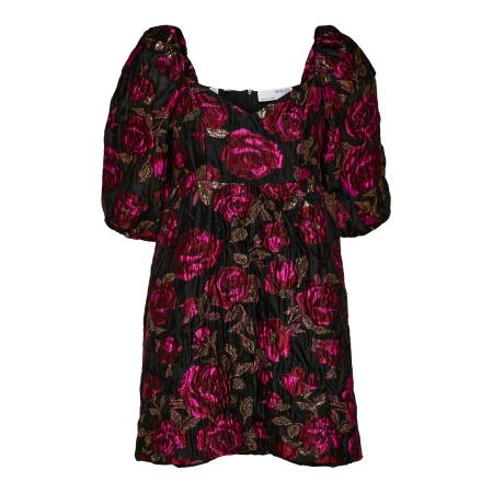 Selected Femme Selected Femme Petite Cocktailjurk VANKA groen / donkerroze / zwart