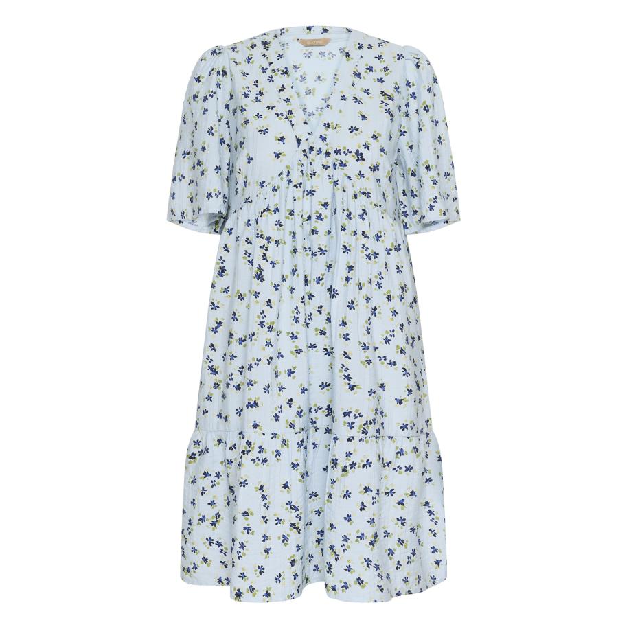 Culture CULTURE Jurk Puglia nachtblauw / hemelsblauw / groen -