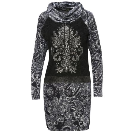 KOROSHI KOROSHI Jurk zwart / wit