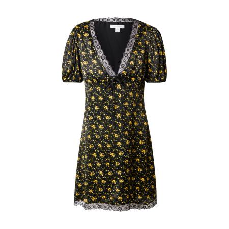 TOPSHOP Jurk geel / groen / zwart