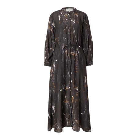 Munthe Munthe Blousejurk PORTLAND donkergrijs / olijfgroen / zwart / wit