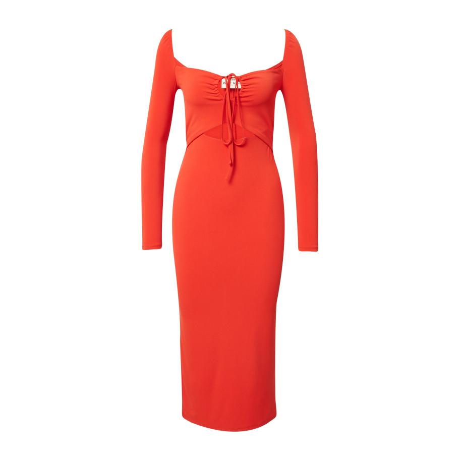 A LOT LESS A LOT LESS Jurk Eliza lichtrood -