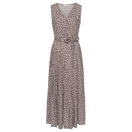 VIVANCE VIVANCE Zomerjurk taupe / wit