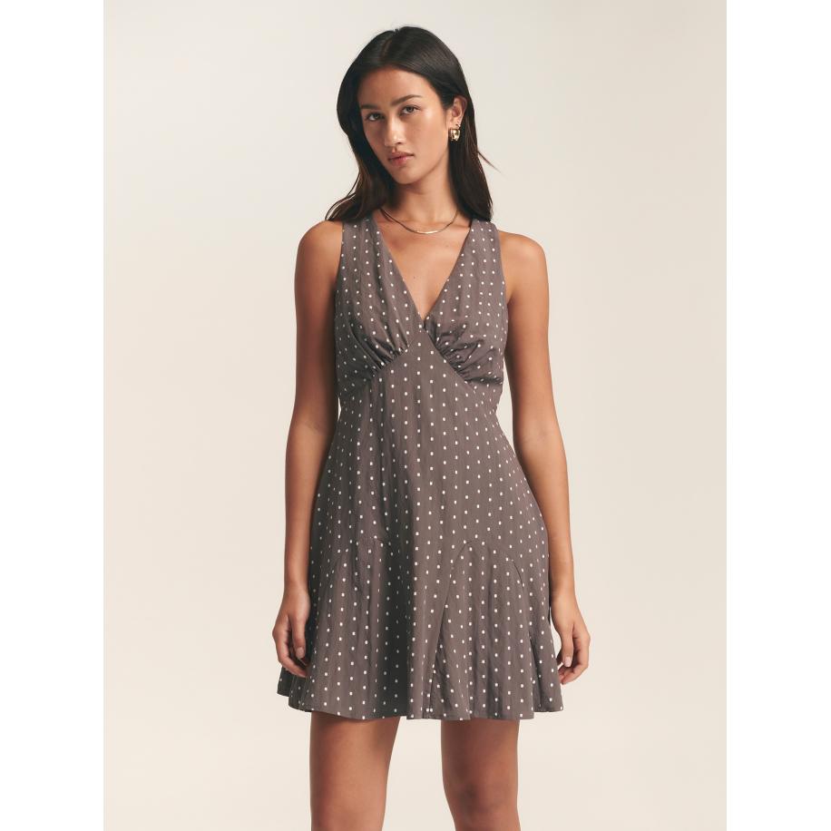 St MRLO Zomerjurk Sita taupe / wit Grijs