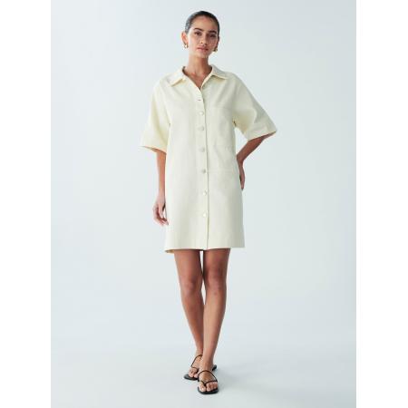 St MRLO Blousejurk LEE DENIM SHIRT DRESS ecru