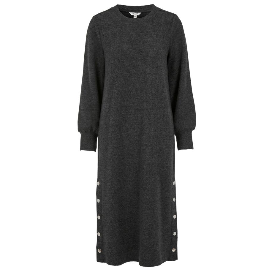 Cellbes of Sweden Cellbes of Sweden Gebreide jurk zwart gemêleerd -