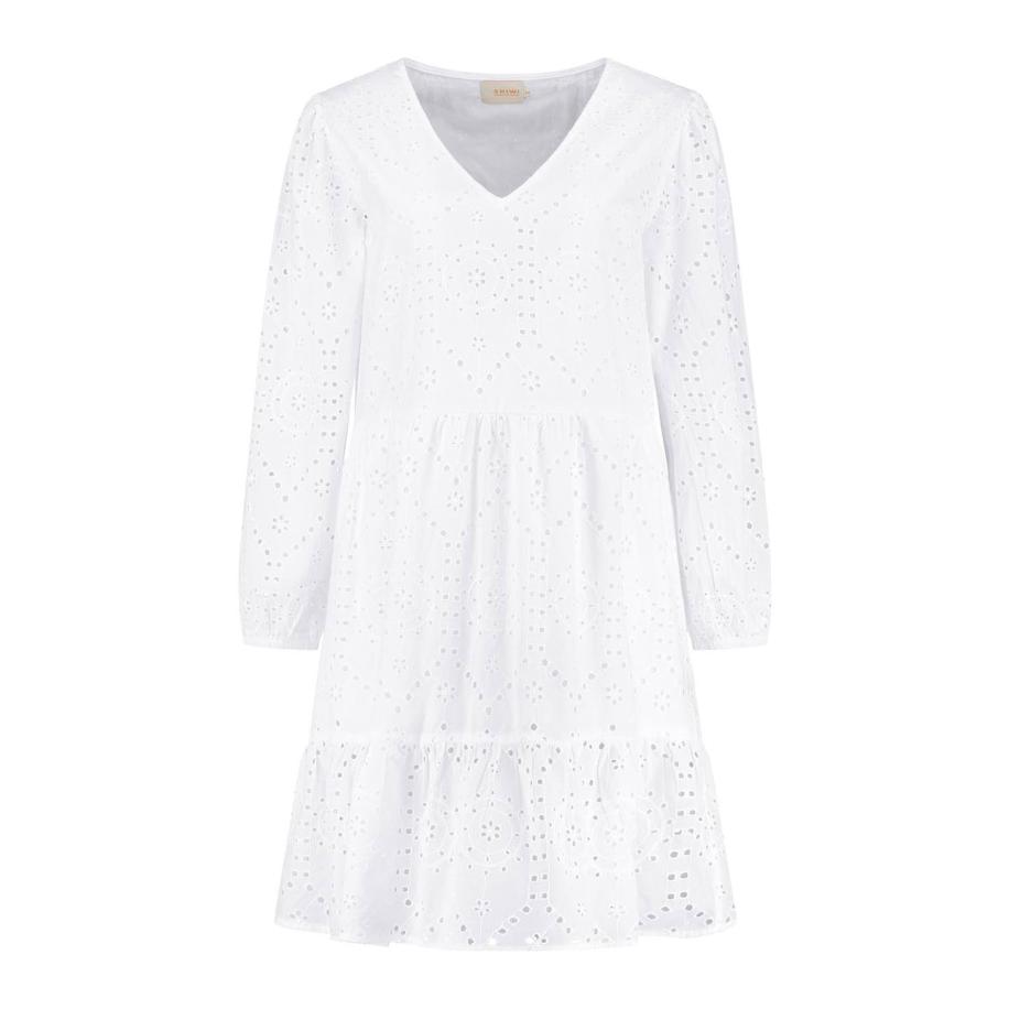Shiwi Shiwi Jurk BRODERIE ANGLAISE wit -
