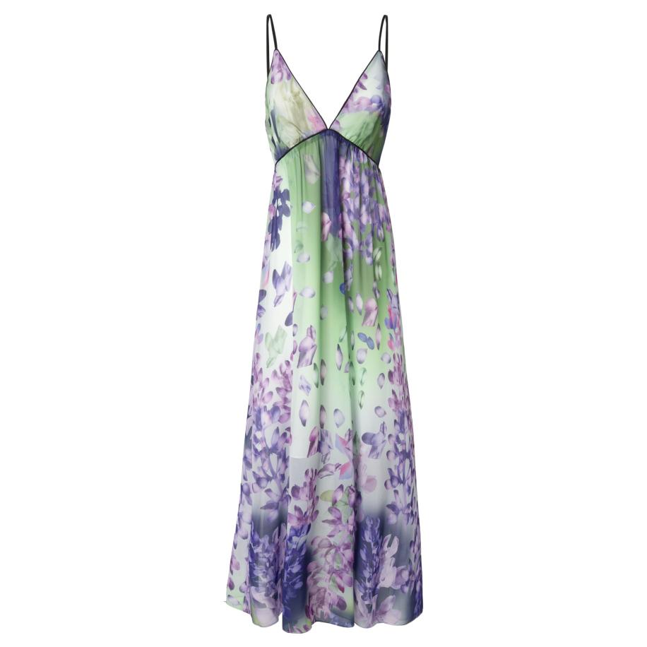 Influencer Influencer Zomerjurk lichtgroen / violetblauw / braam / lichtlila -