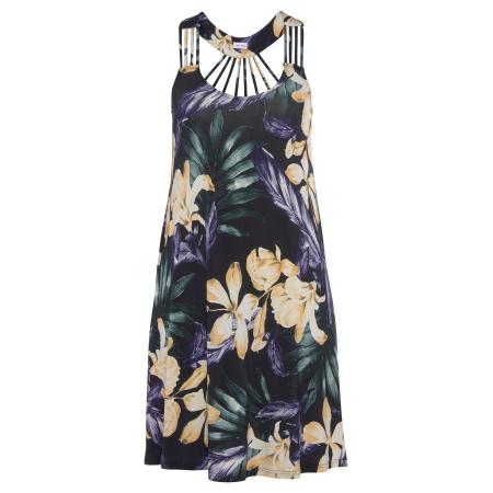 Lascana LASCANA Jurk groen / donkerlila / zwart / wit