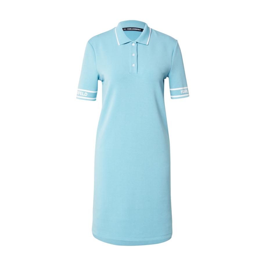 Karl Lagerfeld Karl Lagerfeld Blousejurk turquoise / wit -