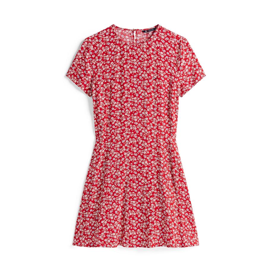 Tommy Jeans Tommy Jeans Jurk pastelblauw / rood / wit -