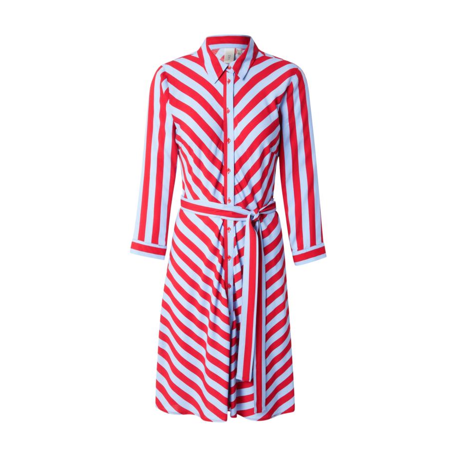YAS YAS Blousejurk YASSAVANNA lichtblauw / bloedrood -