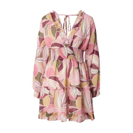 Molly Bracken Molly BRACKEN Jurk mosterd / olijfgroen / rosé / oudroze