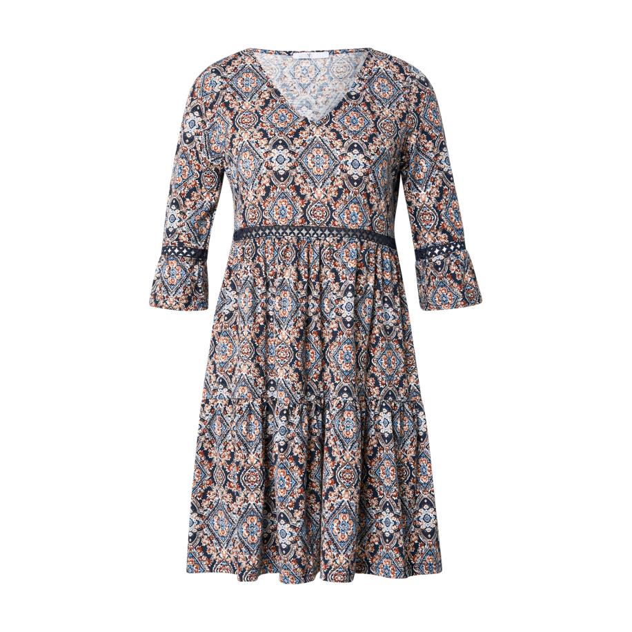 Hailys Hailys Jurk Pi44a marine / lichtblauw / oranje / wit -