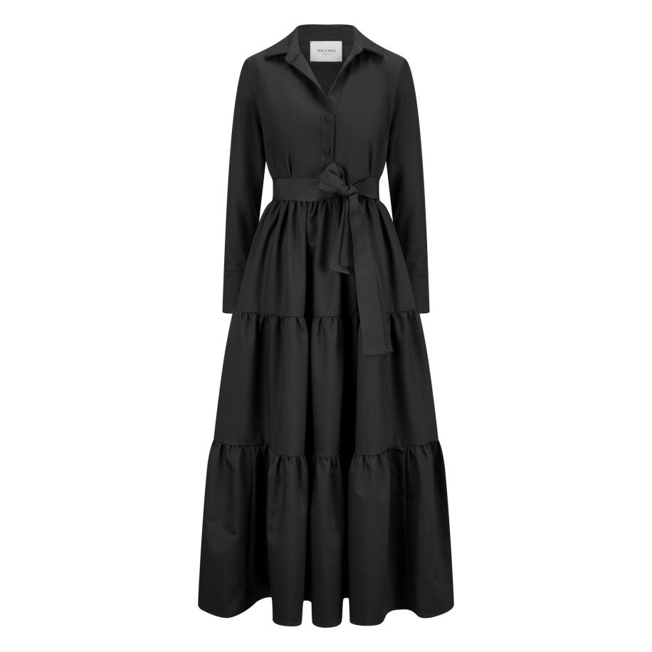 Nicowa Nicowa Blousejurk zwart -