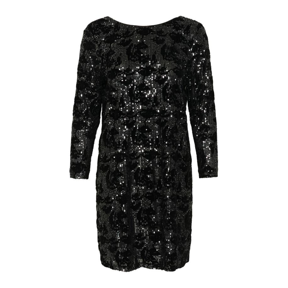 Kaffe Kaffe Jurk KA Grit grijs / zwart -