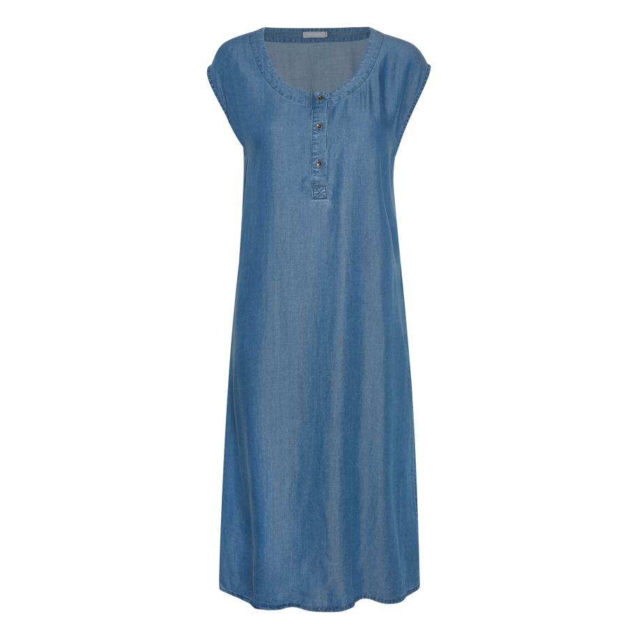 Kaffe Zomerjurk Pelina blauw denim Blauw