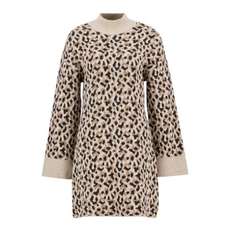 Barbour International Barbour International Gebreide jurk Juliana taupe / cappuccino / zwart