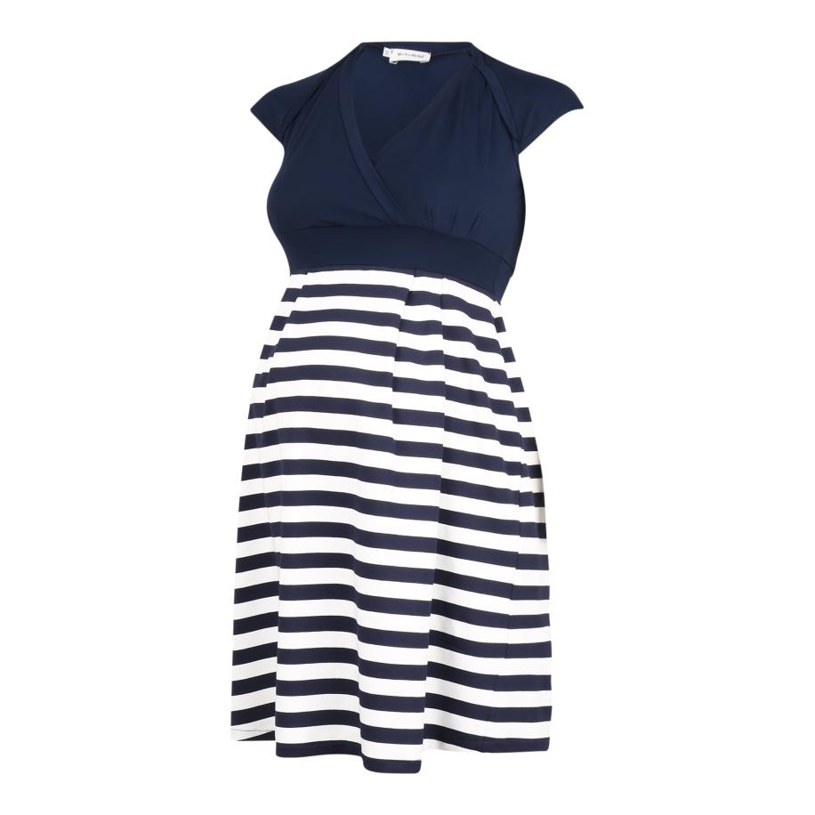 Bebefield Bebefield Jurk nachtblauw / wit -