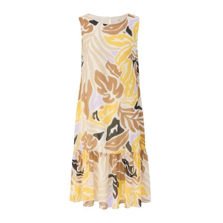 s.Oliver BLACK LABEL Jurk beige / ecru / geel / zwart