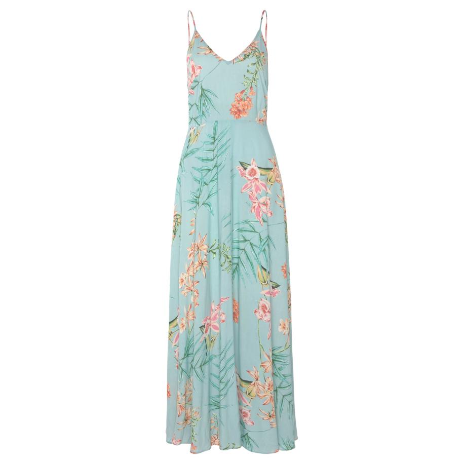 Lascana LASCANA Zomerjurk groen / jade groen / oranje / rood / wit -