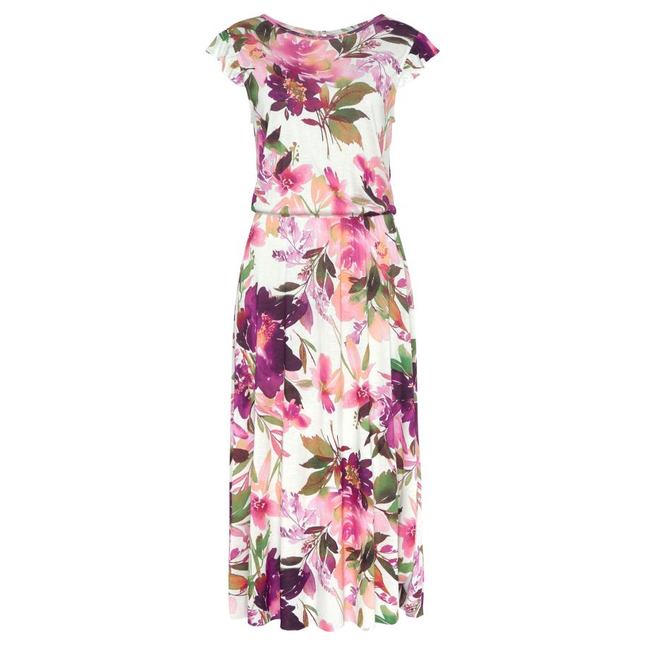 BEACH TIME BEACH TIME Jurk groen / bessen / pink / wit -