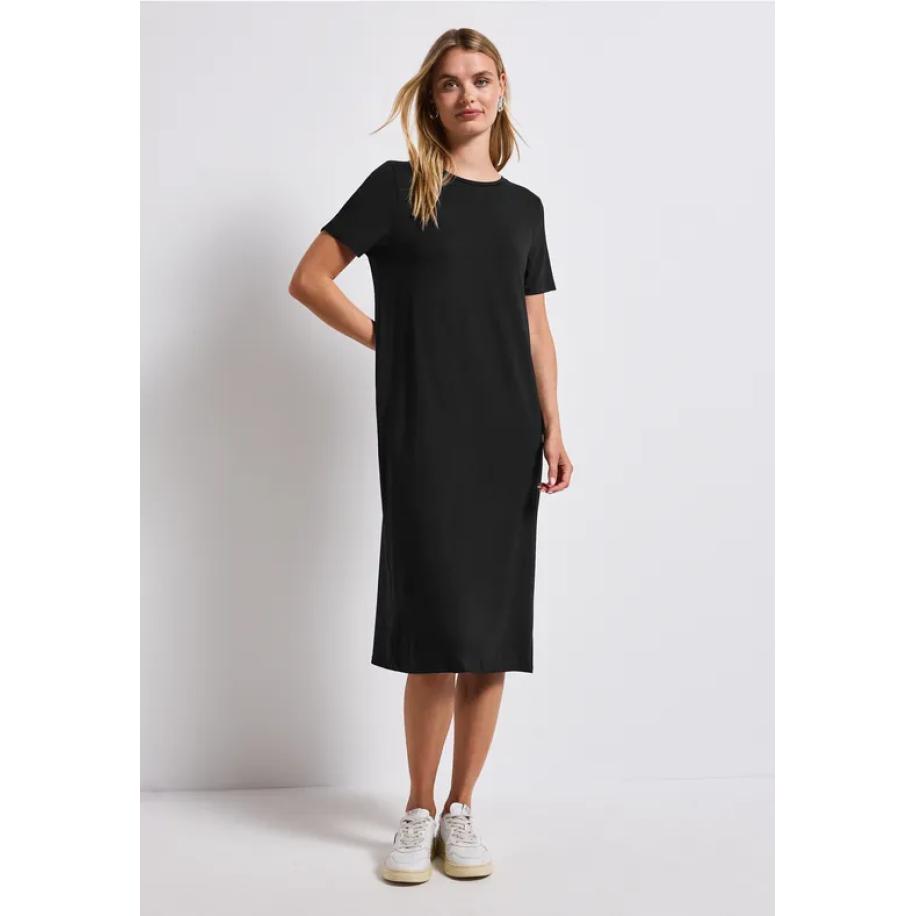 Street One Jurk met splitdetail Zwart