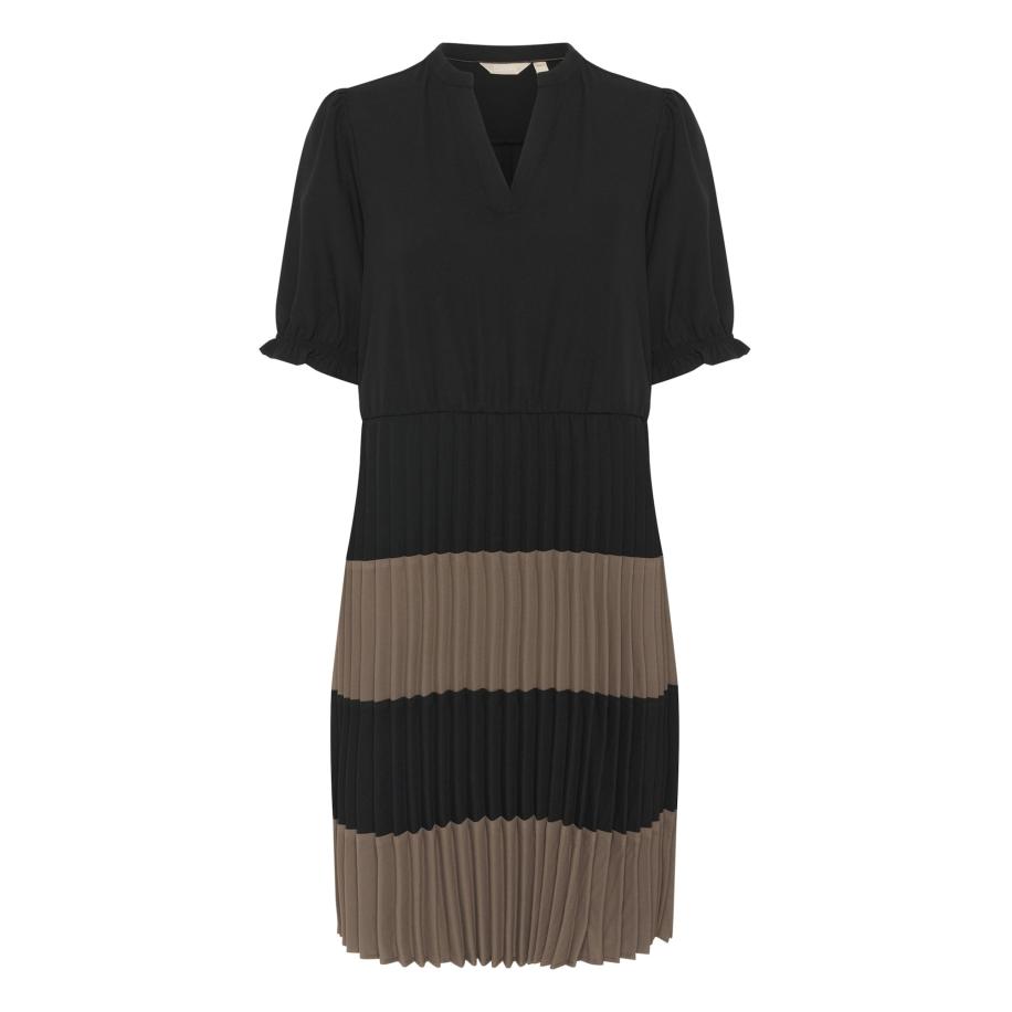 Culture CULTURE Jurk Betty bruin / zwart -