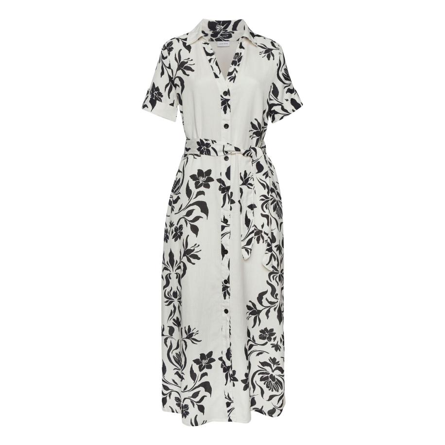Lascana LASCANA Blousejurk beige / zwart -