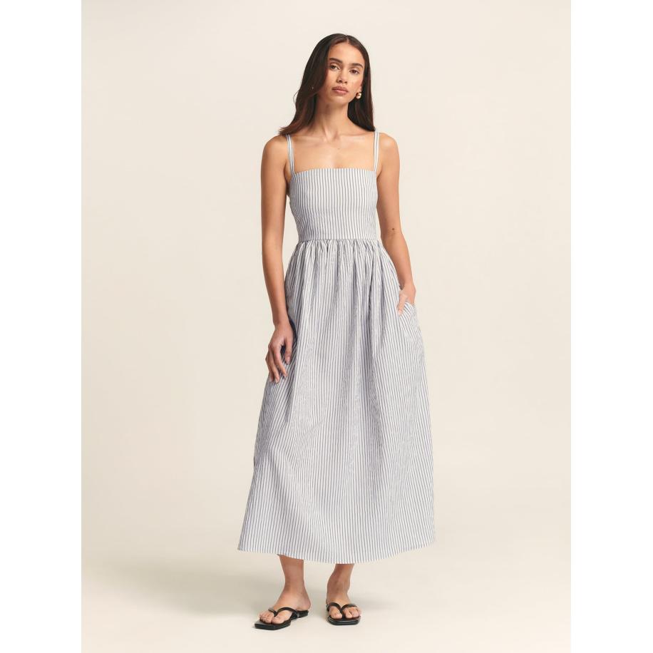 St MRLO St MRLO Jurk navy / wit -