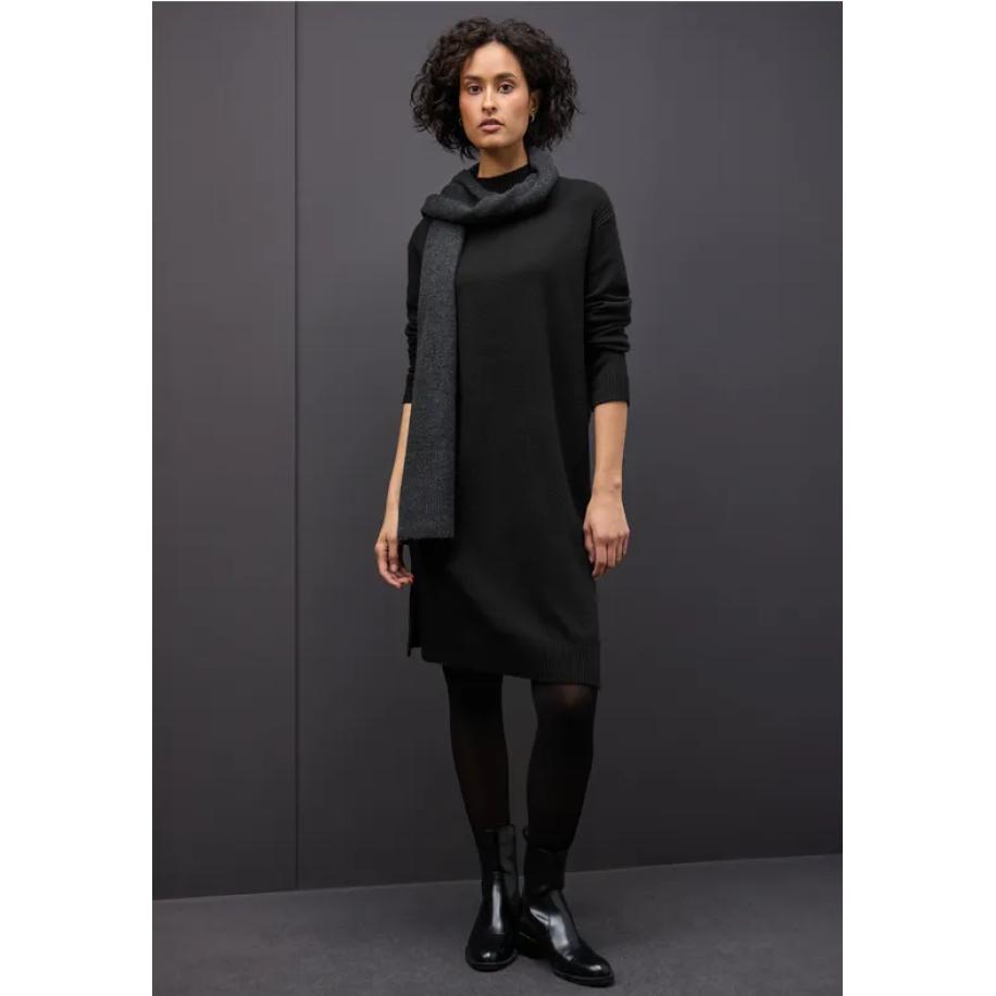 Street One Gebreide midi-jurk Zwart