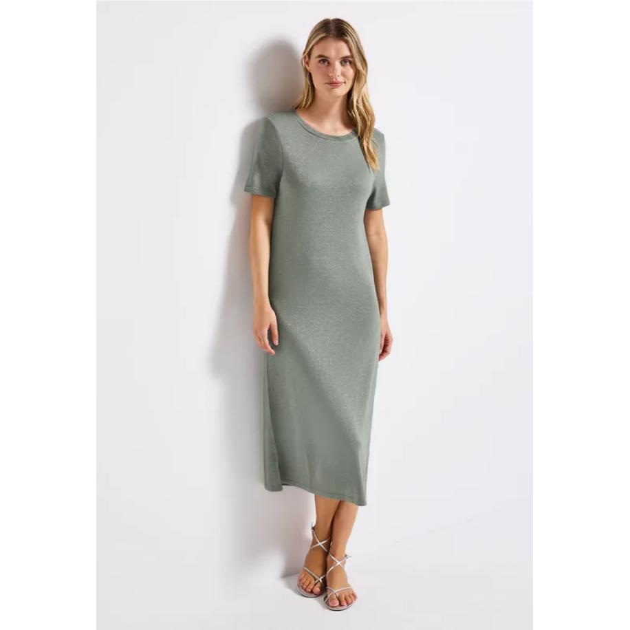 Street One Glitterende Shirt jurk Groen