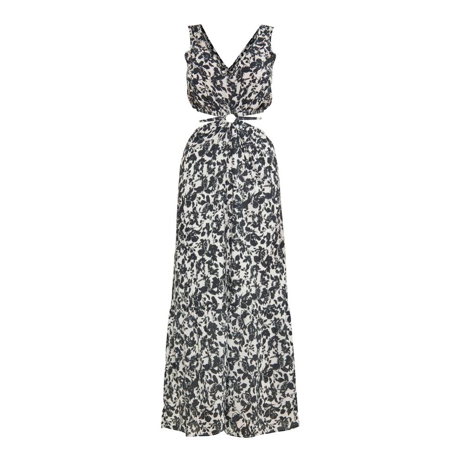 IZIA IZIA Zomerjurk zwart / wit -