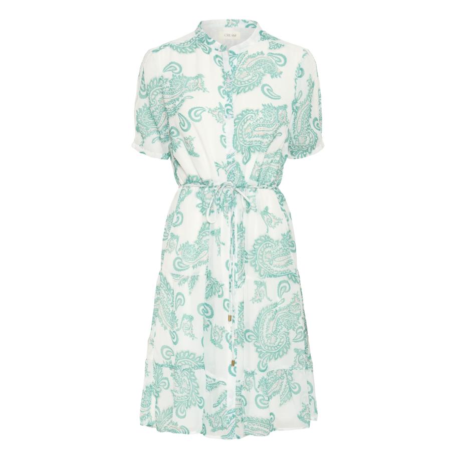 Cream Cream Blousejurk Samira lichtblauw / cappuccino / wit -