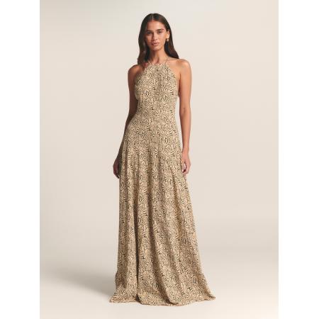 St MRLO Jurk MIKA beige / groen