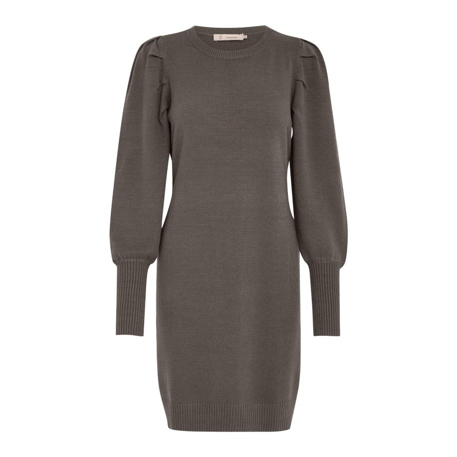 Peppercorn Peppercorn Gebreide jurk Anissa bruin -